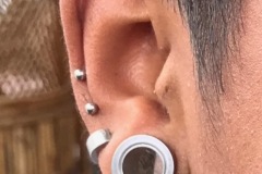 Jewellery, in pinna, male.
