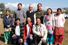 2013, November - Pokhara - NEPALI Team: BACK: Anandi Devkota, Bedu Prasad, Prithvi Raj Baral, Min Prasad Gurung, Indra Sai, Ganga Thapa  FRONT: Eka Dev Devkota, Robin Lama, Rabi Gurung (missing Govinda Paudel)